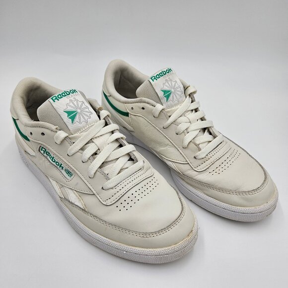 Reebok Women's Club C 85 Tennis Sneakers White Green Leather FV1995 Size 9.5 - Picture 2 of 13
